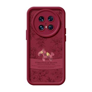 适用华为mate70pro手机壳女款mate60保护套硅胶40epro全包防摔30por软RS小羊皮m50红色meta新年pro+新款马年