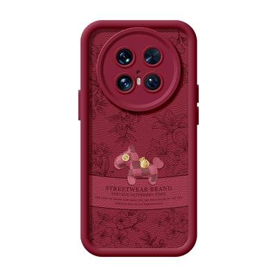 适用华为mate70pro手机壳女款mate60保护套硅胶40epro全包防摔30por软RS小羊皮m50红色meta新年pro+新款马年