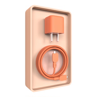 适用于图拉斯小冰块45w充电器数据线保护套苹果17promax快充头套硅胶纯色款苹果17手机线缠绕线防折断17Pro壳