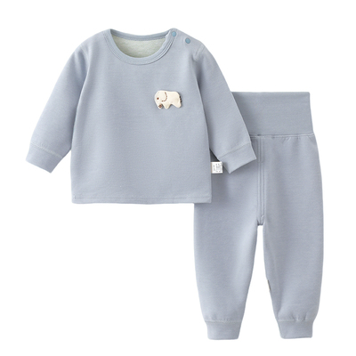 婴儿德绒保暖内衣秋衣秋裤套装