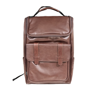 新品韩国潮男士双肩包 日韩真皮质感学生书包 商务通勤旅行大背包