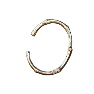 「知足」熙素新款竹节银手镯999足银实心情侣开口女手环生日礼物