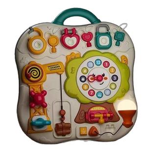 谷雨蒙特梭利教具蒙氏早教宝宝益智忙碌板婴幼儿1-3岁球开锁玩具