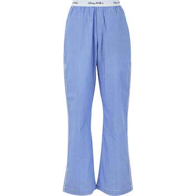 【折扣】Sporty & Rich女士条纹棉质府绸睡裤