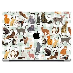 格子猫咪集合Mac13寸M1保护套air15寸电脑壳pro13MacbookM4Pro14
