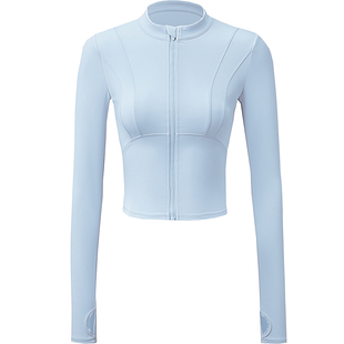 瑜伽服外套女秋冬上衣健身衣运动跑步普拉提训练套装2026新款长袖