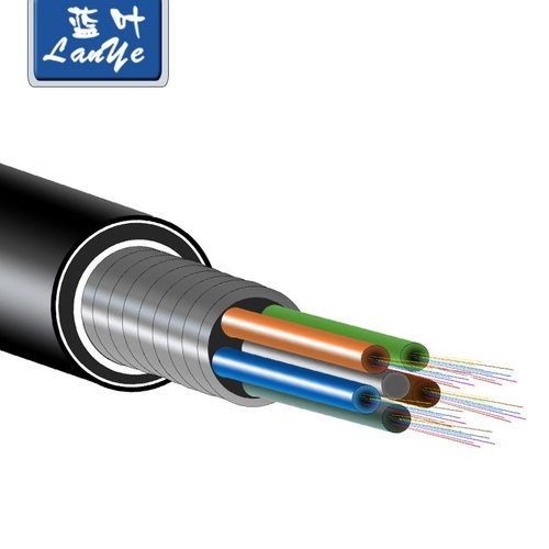 光纤4 6 8 12 24 48芯室外单模通信光缆光纤中心管式轻铠装光缆