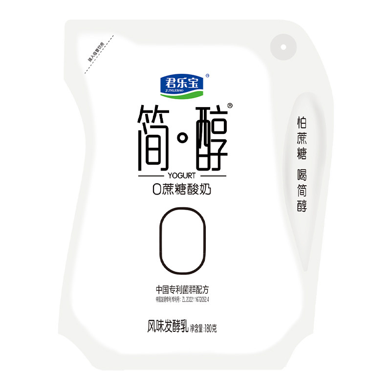 君乐宝低温简醇酸奶0蔗糖180g涨芝士芝士味180g