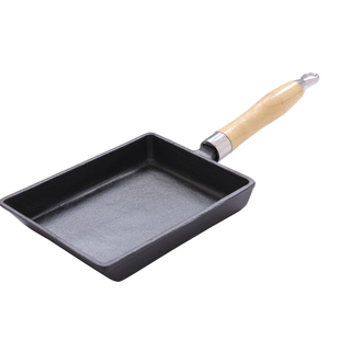 铸铁厚蛋烧玉子烧锅无涂层不沾平底锅日式蛋卷方形煎锅电磁炉通用