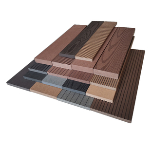 塑木装饰板围栏木塑地板立柱庭院花园外墙板户外防水平台坐凳板条