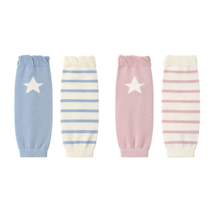 换尿不湿神器!100%纯棉小龙人婴儿护膝秋冬长筒宝宝护腿保暖袜套