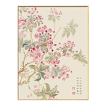 中国风海棠牡丹花卉数字油画diy填充色手工新中式玫瑰丙烯装饰画