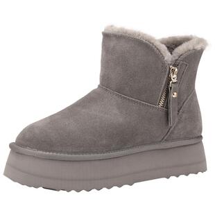 蜘蛛王加绒厚底雪地靴女款2025新款冬季女鞋东北大棉鞋户外短筒靴