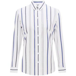 Navigare意大利小帆船休闲衬衫女长袖秋季新款条纹衬衣通勤寸衫