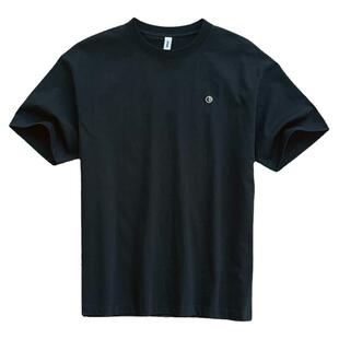 美式简约刺绣圆领打底衫男春夏重磅纯棉休闲短袖T恤宽松情侣上衣