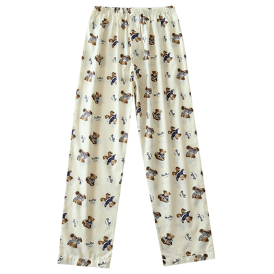 男士纯棉睡裤薄款格子休闲加大码