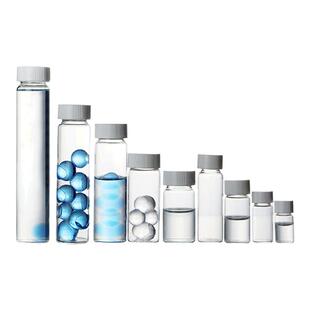 实验室样品瓶透明棕色螺口玻璃瓶西林瓶刻度密封瓶黑白盖教学实验室用品顶空瓶含垫盖5/10/15/20/30/40/60ml