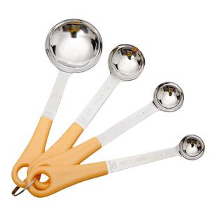 三能量勺 不锈钢 刻度勺 计量勺 限盐勺子 4件烘焙工具套装SN4690