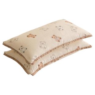 洁丽雅全棉棉花枕头双层纱儿童3岁以上幼儿园小学生专用午睡小枕6