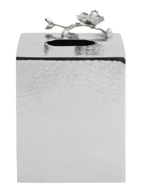 Michael Aram纸巾盒银色家居纸巾收纳抽纸盒手工进口复古轻奢送礼