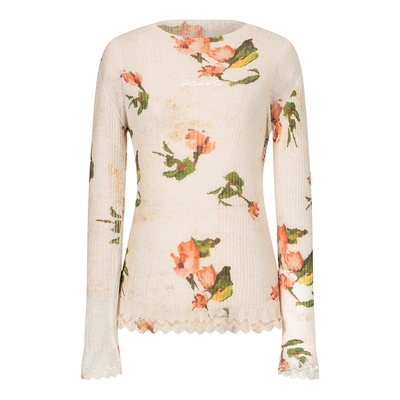 【XIAOLI筱李】链条绣logo印花羊毛小高领针织打底衫25秋冬新品