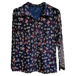 时尚中年妈妈春秋夏装新款长袖速干台湾网纱衬衫50洋气女装上衣薄