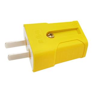 加厚纯铜插头二脚不带线防摔两孔连体铜10A接线母插头电源两孔脚