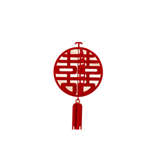 结婚布置客厅吊顶拉花喜字挂件男方女方婚房卧室房顶装饰波浪旗