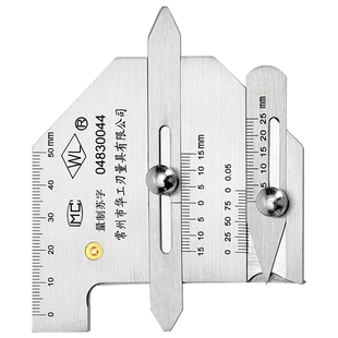 焊缝检测尺不锈钢焊接焊规焊口hjc45检验尺测量焊脚hjc60焊检尺