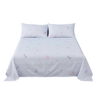 水星家纺全棉抗菌儿童床单