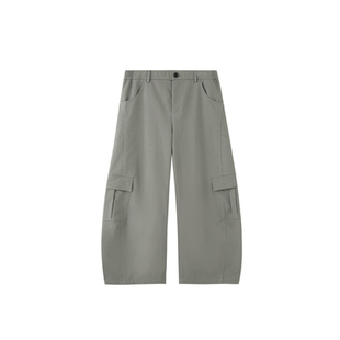 老章和小胖PONGKIKI灰灰绿加绒香蕉工装神裤女大码保暖宽松长裤冬