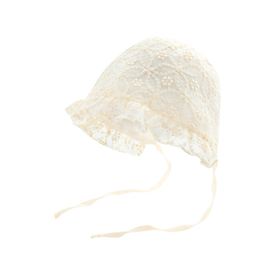 娃丽比婴儿帽子夏款婴幼儿太阳帽防晒薄款可调节公主女宝宝遮阳帽