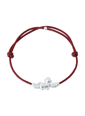 s999纯银马年本命年红绳手链女