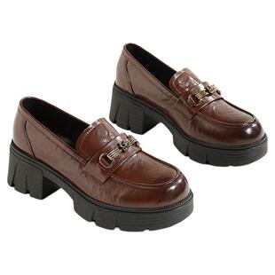 星期六厚底乐福鞋女款春季新款英伦风小皮鞋子女士JK制服休闲单鞋