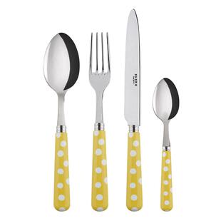 法国Sabre Paris波点牛排刀叉套装家用高级西餐餐具刀叉勺三件套