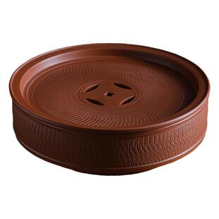 归景丨跳刀丨紫砂茶盘潮州朱泥茶船手拉老式复古茶台茶具蓄水盘