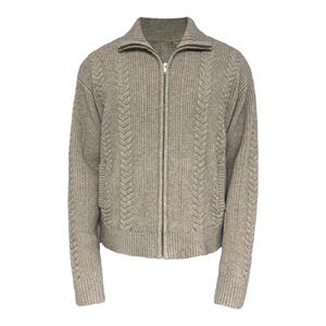 JCAESAR WHEAT SWEATER麦穗绞花拉链毛衣 挺阔合体版型 花型肌理
