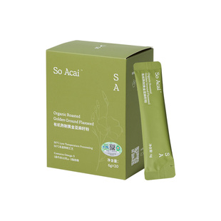 【新品】soacai有机熟制黄金亚麻籽粉盒装纯天然奇亚籽独立包装