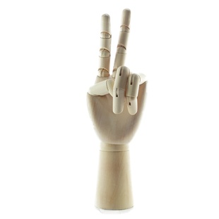 漫画木制左右手关节模型人偶素描模特摆设简约创意木头人家居摆件