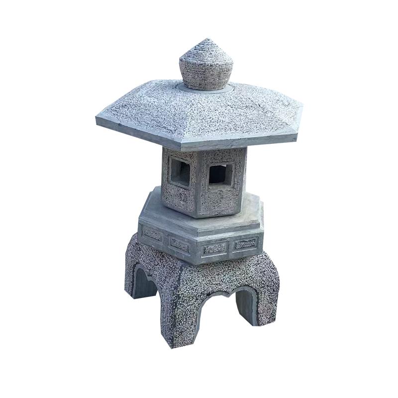 太阳能庭院石灯笼大理石石灯