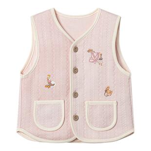 嫚熙童装儿童马甲春季内搭小月龄婴幼儿上衣保暖蓄热男女宝宝背心