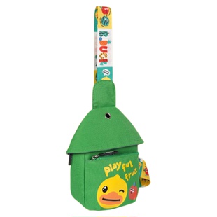 b.duck小黄鸭儿童胸包斜挎背包户外出行轻便小包可爱卡通男童女童