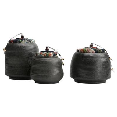 南山先生黑陶密封储手工茶叶罐