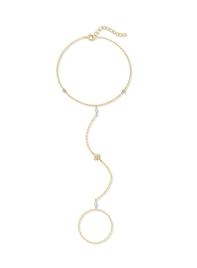 S925纯银八芒星镶钻轻奢手指链