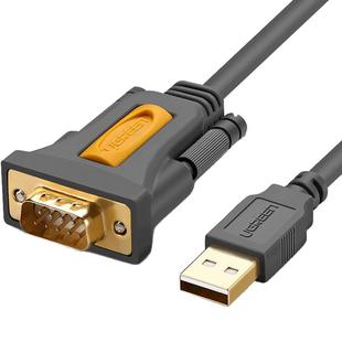 绿联usb转rs232串口线9针九针打印机pl2303通讯数据线db9公头母头母口接口工业级连接com转接头转换器转串口