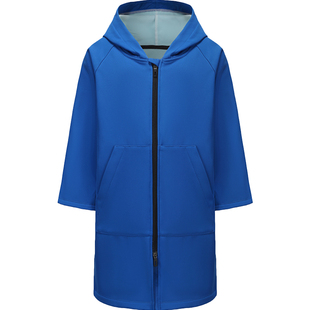 游泳冬训浴袍防水冬天游泳保暖袍加厚潜水斗篷专业儿童游泳外披衣