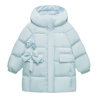 迷你巴拉巴拉女童羽绒服冬季新款连帽中长款宝宝保暖洋气羽绒外套