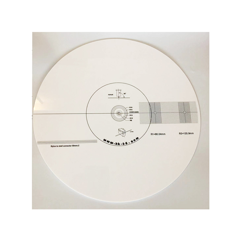 现货进口黑胶唱机配件黑胶唱头调整规尺唱机抗滑盘唱针校准盘12寸