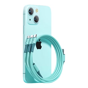 能适适用三合一100W华为快充线苹果安卓快充数据线typec接口usb转