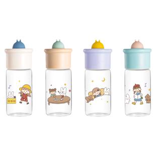 玻璃杯小水杯女款玻璃可爱女生超萌女小巧女士密封耐高温迷你杯子